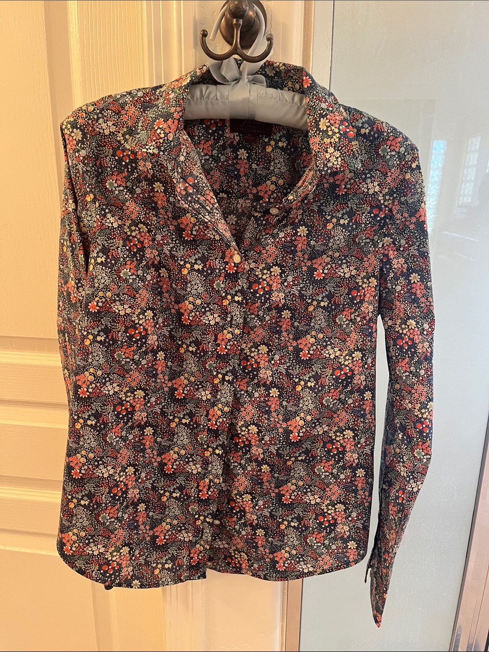 J. Crew Liberty Print Navy Floral Button-Down Shirt